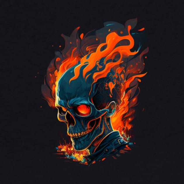 Flaming skull by Crazy skull